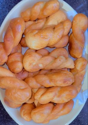 A picture of Coconut Twisted Doughnuts.