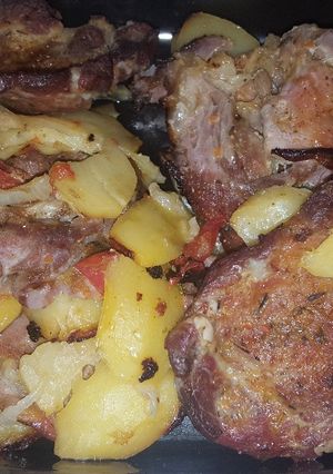 Lecsós rakott tarja recept fotója