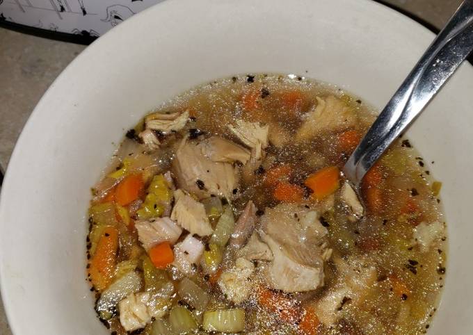 Steps to Prepare Favorite Simple Leftover Turkey Soup