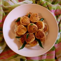 A picture of Bhakarvadi(potato pinwheels)#plus3ingredients.