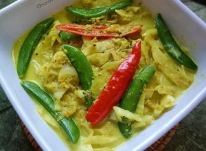 Gambar Masak Lemak Kuning Kobis & Kacang Pis