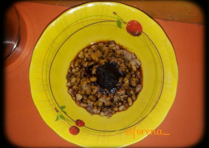 Simple Way to Make Homemade Beans and agoyin sauce (Ewa agoyin)