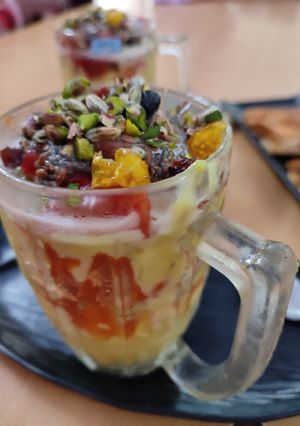 A picture of Mango nuts grape sewai dessert#.
