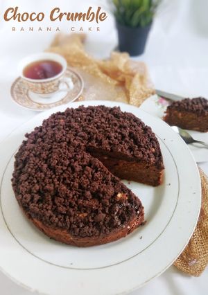 Foto resep Choco Crumble Banana Cake