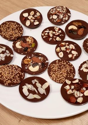 Une photo de Mendiants au chocolat noir