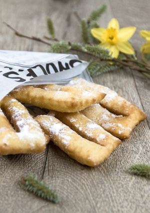 Une photo de Bugnes végétaliennes et sans gluten