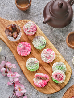 Foto resep Snow Skin Moon Cake, isi Kacang Merah - Kurma