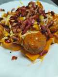 Pappardelle con albondigas