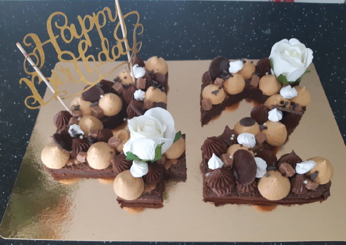 Number cake au chocolat