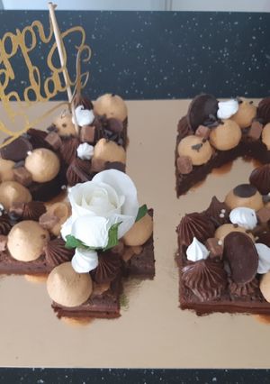 Une photo de Number cake au chocolat