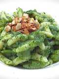 Malloreddus with Broccoli Cream, Almonds, and Toasted Breadsticks