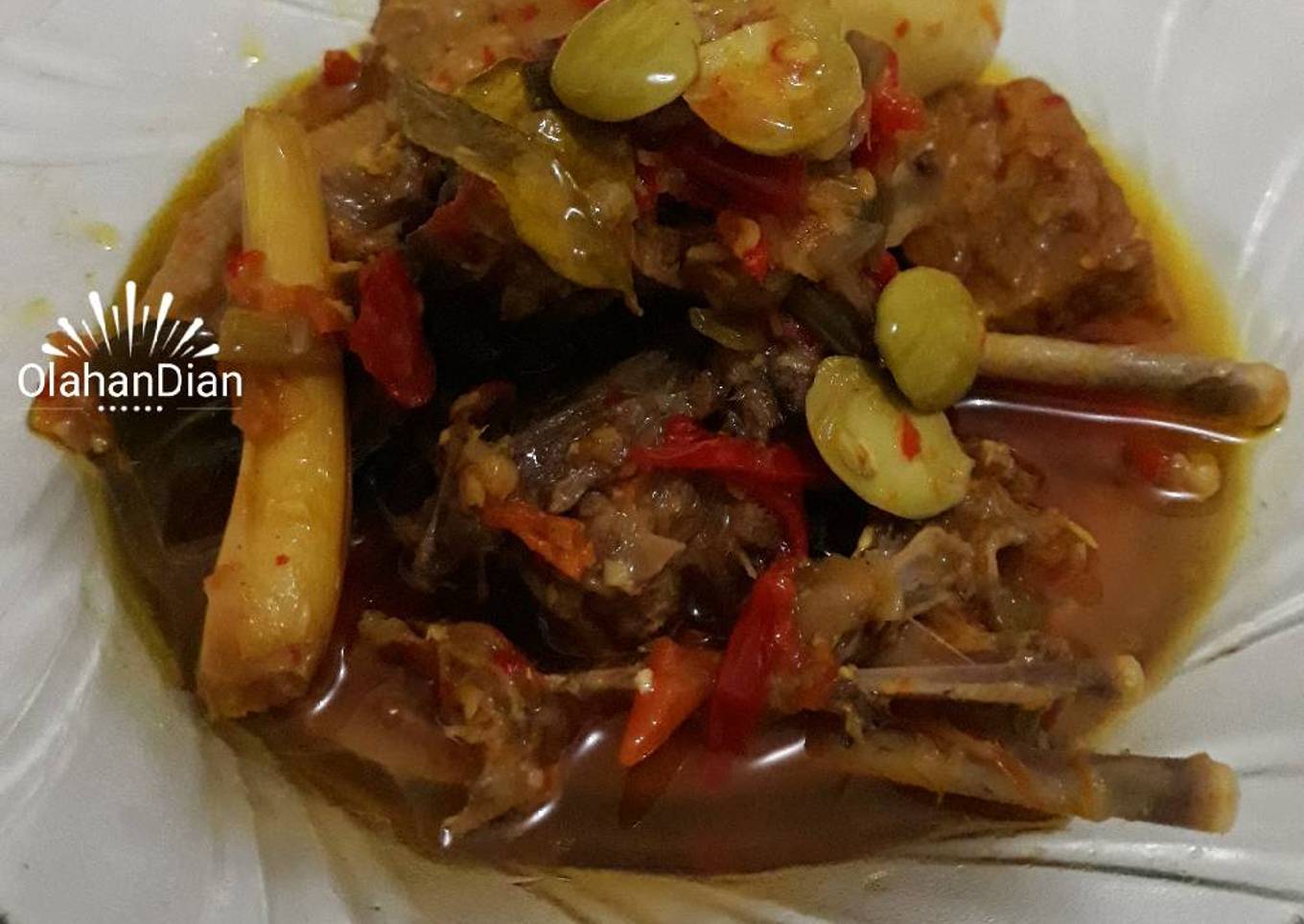 Rica rica bebek kuah + pete