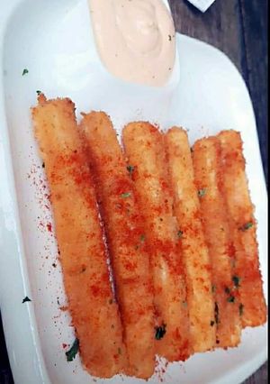 A picture of Paneer sticks.