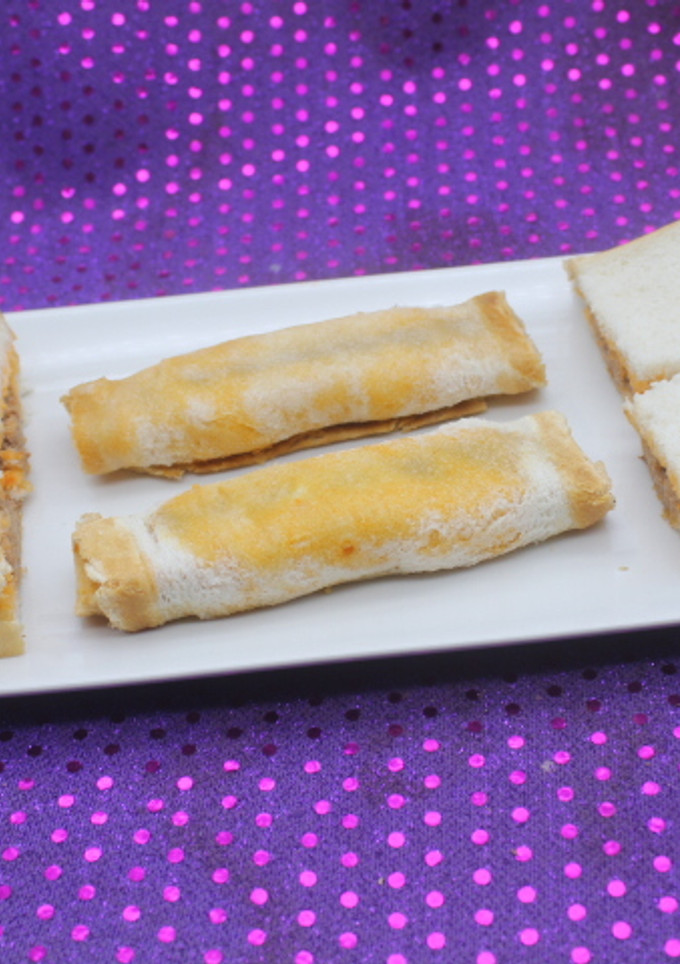 Una foto de Salchichas y foie gras con pan de molde