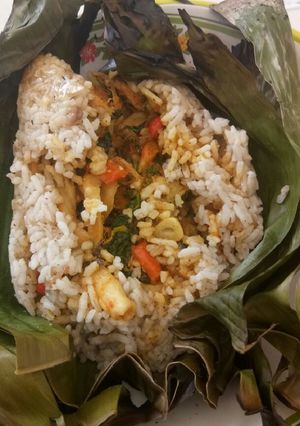 Foto resep Nasi Bakar Jamur Tongkol Simple