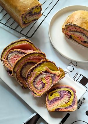 Foto resep Fancy (Rainbow) Japanese Milk Bread (Autolysis)