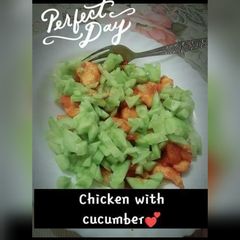 A picture of Chicken with cucumber (diet food).