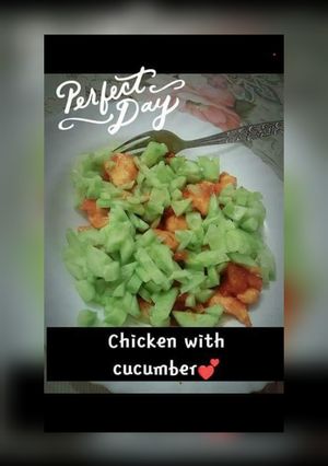 A picture of Chicken with cucumber (diet food).