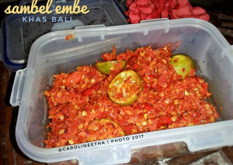 Resep Sambel embe yang Lezat Sekali