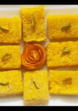 A picture of Mango burfi.