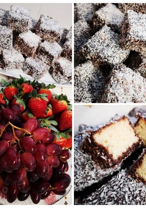 O poză a rețetei Prăjitură Lamington sau tăvălită.