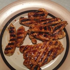 A picture of Chicken breast with my own bbq sauce.