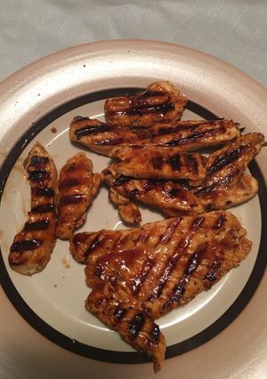 A picture of Chicken breast with my own bbq sauce.