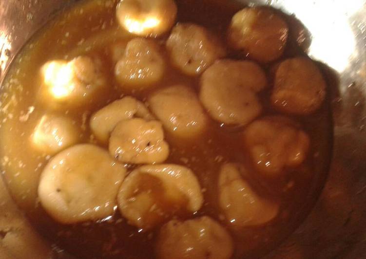Steps to Make Favorite Lothani (sweet rice balls dipped in jaggery syrup)
