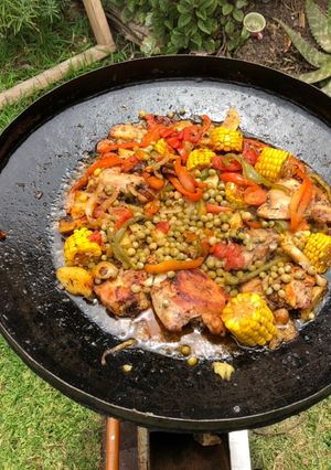 Una foto de Pollo al disco. “Fácil y rápido “