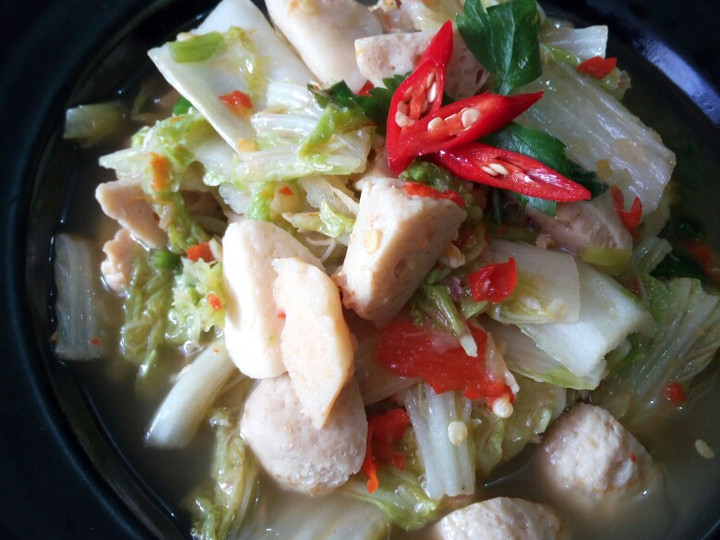 Resep Tumis Sawi Putih Bakso Anti Gagal