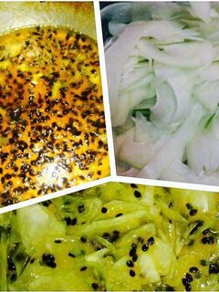 涼拌百香果青木瓜 的食譜成品照片