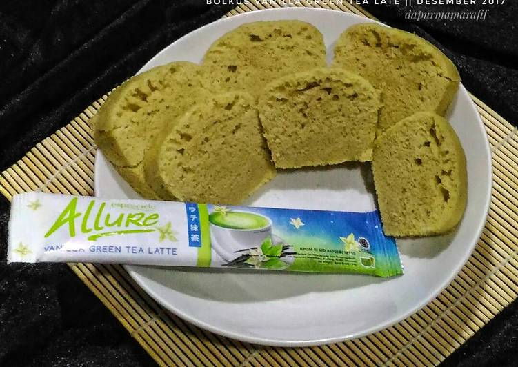 Langkah Mudah untuk Menyiapkan Bolkus vanilla green tea latte _ kue resep ekonomis, Lezat Sekali