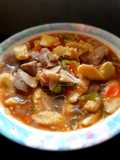 Tumis jagung muda (utren) dan bakso