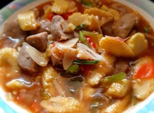 Foto resep Tumis jagung muda (utren) dan bakso