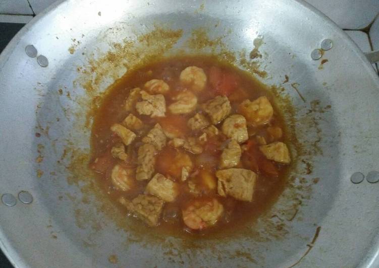 Resep Udang tape (tahu tempe) asam manis Anti Gagal