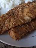 Milanesa de pescado con semillas
