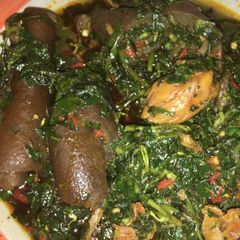 A picture of Fresh vegetable soup.