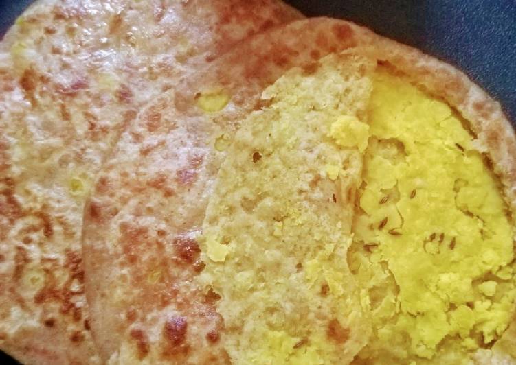 Simple Way to Prepare Homemade Without onion garlic chana daal stuffed satvik Paratha
