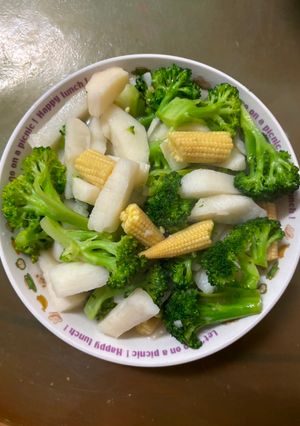 青花菜炒山藥 的食譜成品照片