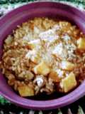 Guiso de arroz con recortes de carne
