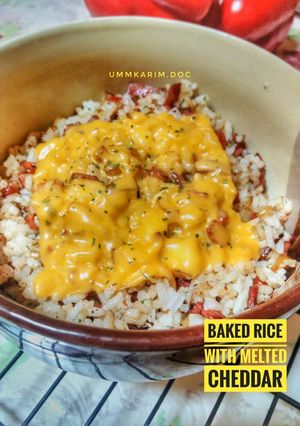 Foto resep Baked Rice (nasi panggang) with Melted Cheddar