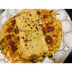 Sausage Cheese Omelette A picture of Sausage Cheese Omelette.