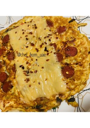 A picture of Sausage Cheese Omelette.