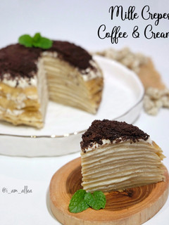 Foto resep Mille Crepes : Coffee & Cream