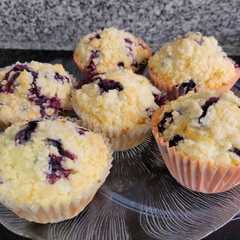 Foto principal de Muffins de arándanos con crumble