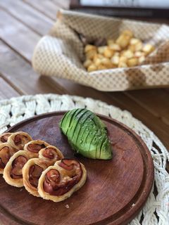 Una foto de 🌴 Palmeritas - Orejitas de jamón y queso 🌴