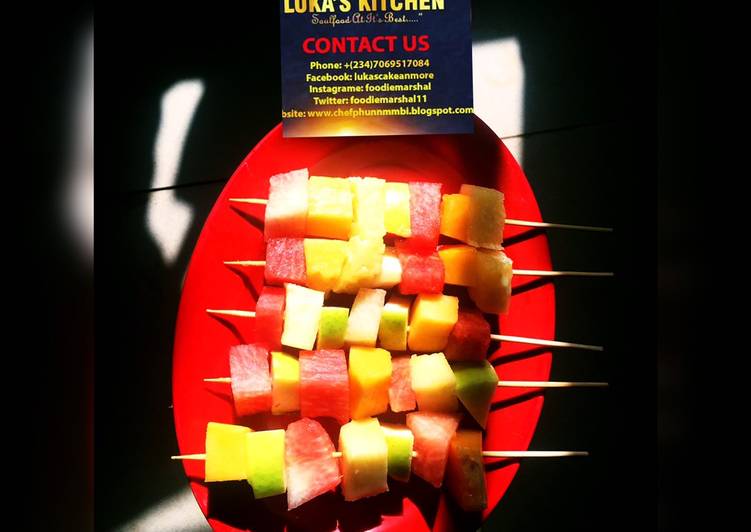 Steps to Prepare Super Quick Homemade Simple Fruit Kebab