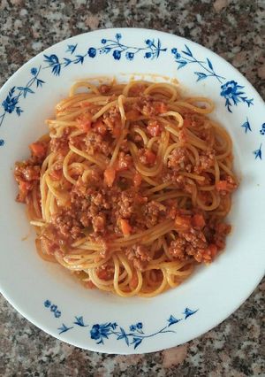 Foto principal de Espaguetis/pasta a la boloñesa (Rápido y simple)