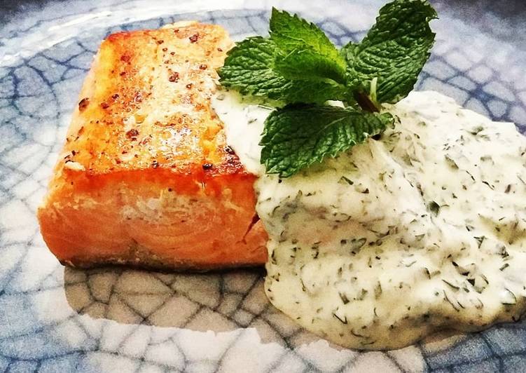 Salmão Grelhado com Molho Gremolata com Creme de Leite - Tudogosreceitas