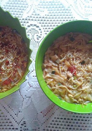 Foto resep Kwetiau Siram kuah Ramyun